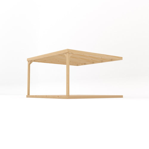 Wall Mounted Box Pergola with Decking Kit | Timber | Multiple Sizes