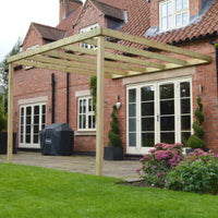 Wall Mounted Box Pergola | Timber | Square-Lined Frame | Multiple Sizes