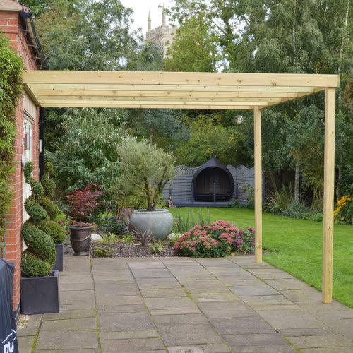 Wall Mounted Box Pergola | Timber | Square-Lined Frame | Multiple Sizes