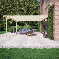 Wall Mounted Double Premium Pergola | Timber | Heavyweight Double Corner | Multiple Sizes