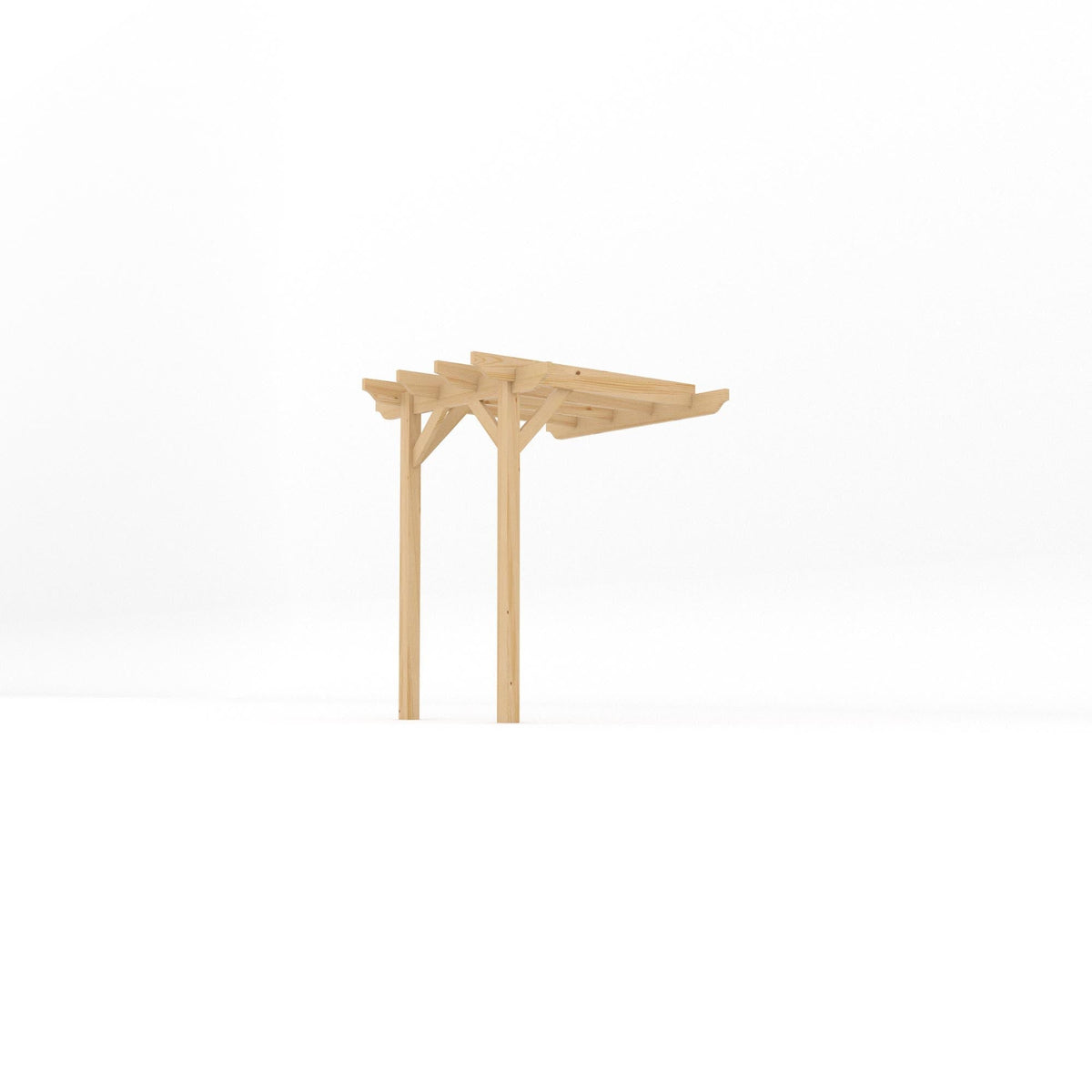 Wall Mounted Garden Pergola | Timber | Sculpted Rafter Ends | Multiple Sizes