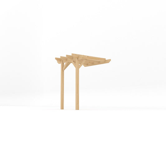 Wall Mounted Garden Pergola | Timber | Sculpted Rafter Ends | Multiple Sizes