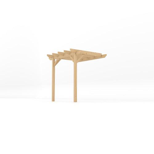 Wall Mounted Garden Pergola | Timber | Sculpted Rafter Ends | Multiple Sizes