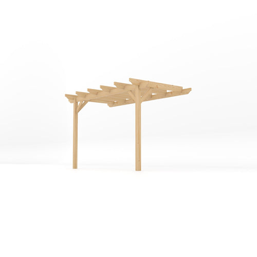 Wall Mounted Garden Pergola | Timber | Sculpted Rafter Ends | Multiple Sizes