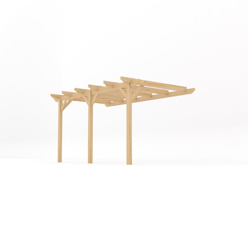 Wall Mounted Garden Pergola | Timber | Sculpted Rafter Ends | Multiple Sizes