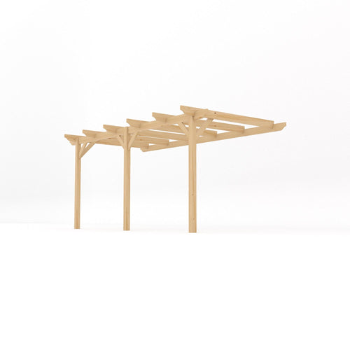 Wall Mounted Garden Pergola | Timber | Sculpted Rafter Ends | Multiple Sizes