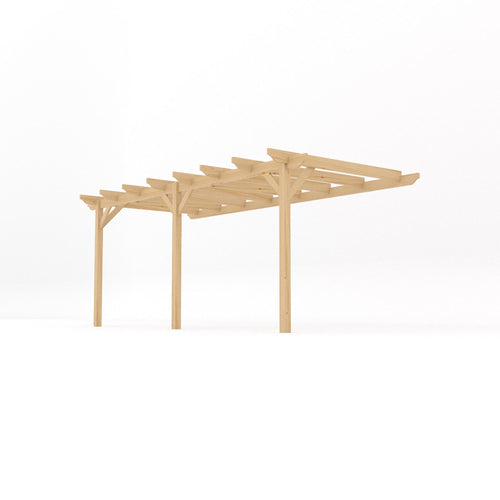Wall Mounted Garden Pergola | Timber | Sculpted Rafter Ends | Multiple Sizes