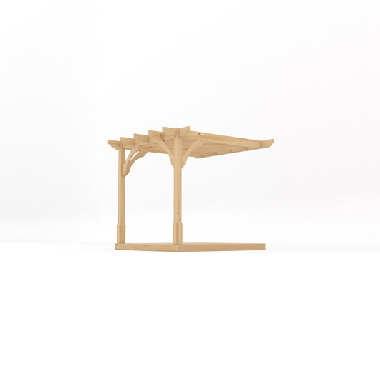 Wall Mounted Premium Pergola with Decking Kit | Timber | Multiple Sizes