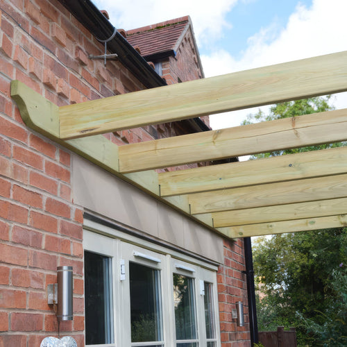 Wall Mounted Premium Pergola | Timber | Heavyweight Section | Multiple Sizes