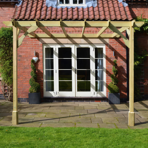 Wall Mounted Premium Pergola | Timber | Heavyweight Section | Multiple Sizes