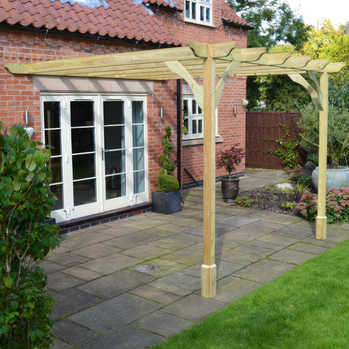 Wall Mounted Premium Pergola | Timber | Heavyweight Section | Multiple Sizes