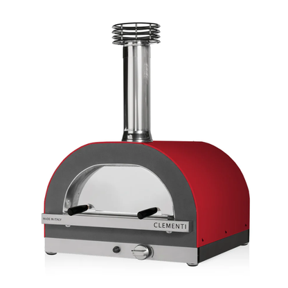clementi gold wood gas fired pizza oven cutaway render