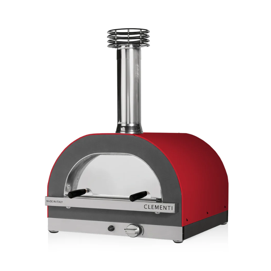 clementi gold wood gas fired pizza oven product exterior view — view 9