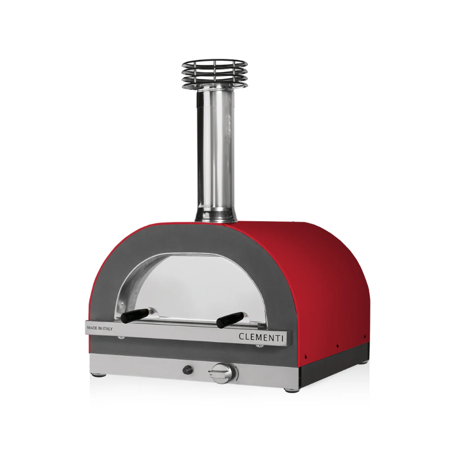 clementi gold wood gas fired pizza oven product exterior view — view 4