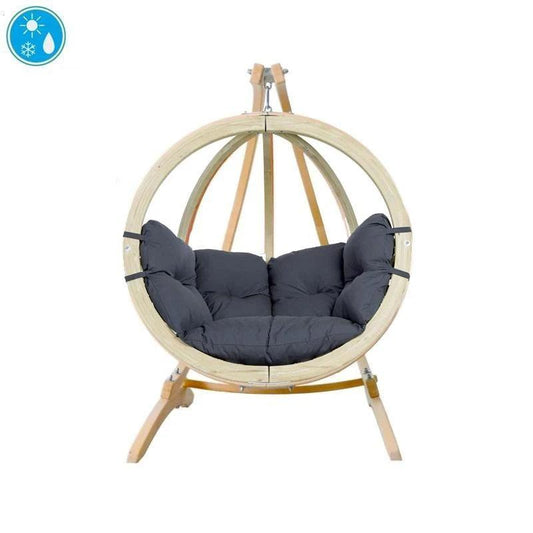 Globo Single Hanging Egg Chair Set product exterior view