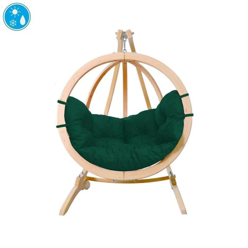 globo single hanging egg chair set product exterior view — view 2