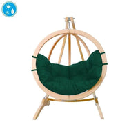 globo single hanging egg chair set product exterior view — view 2