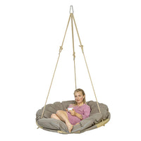 swing nest hanging chair taupe product exterior view