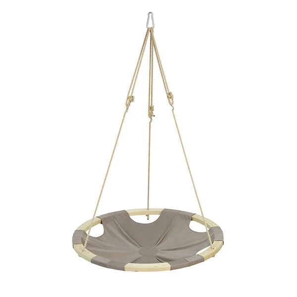 swing nest hanging chair taupe product exterior view — view 2
