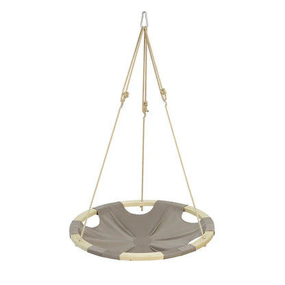 swing nest hanging chair taupe product exterior view — view 2