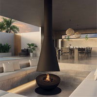 GlammFire Thales Firewood Fire Pit — from an angle