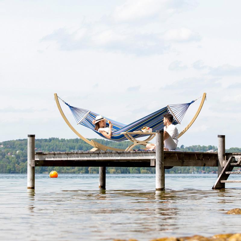 Tonga Ocean Hammock — styled in a garden setting