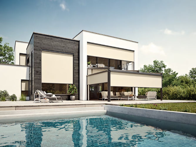 Vertical Zip Screen | Weinor VertiTex II | Add-On Privacy & Wind Protection | Heights To 2.2m