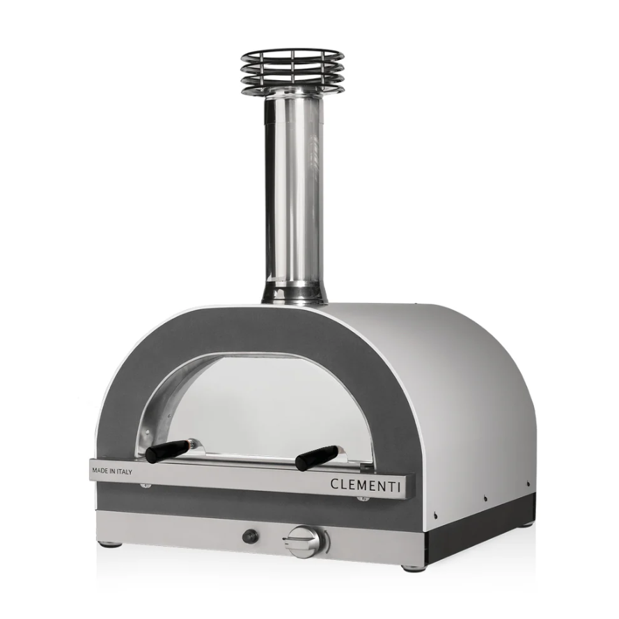 clementi gold wood gas fired pizza oven product exterior view — view 10