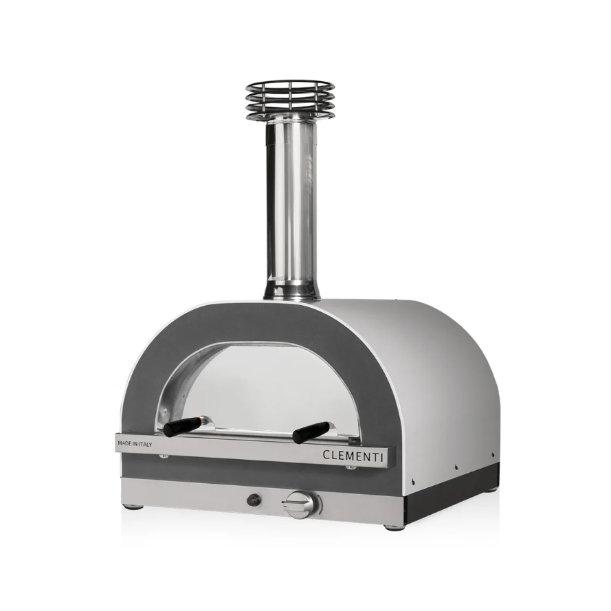 clementi gold wood gas fired pizza oven product exterior view — view 5