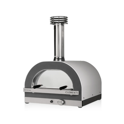 clementi gold wood gas fired pizza oven product exterior view — view 5