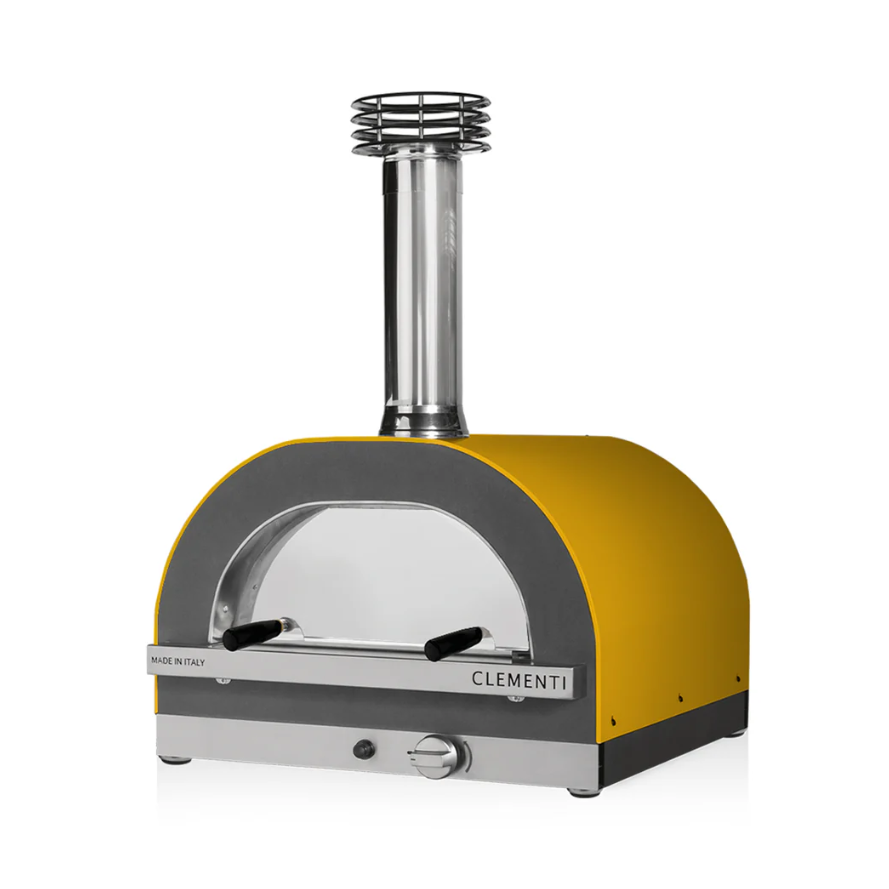 clementi gold wood gas fired pizza oven product exterior view — view 11
