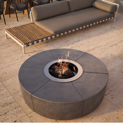 glammfire zarzuela fire pit bbq grill lifestyle exterior view — view 2
